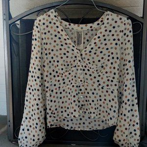 Free people polka dot blouse